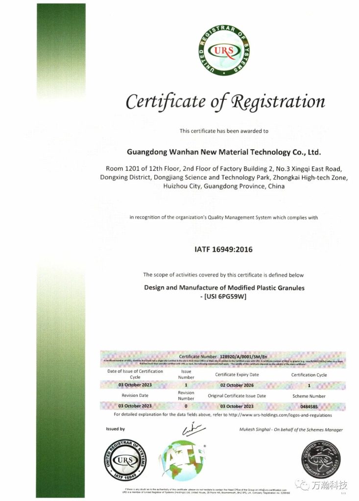 IATF 16949-Zertifikat für Qualitätsmanagement
