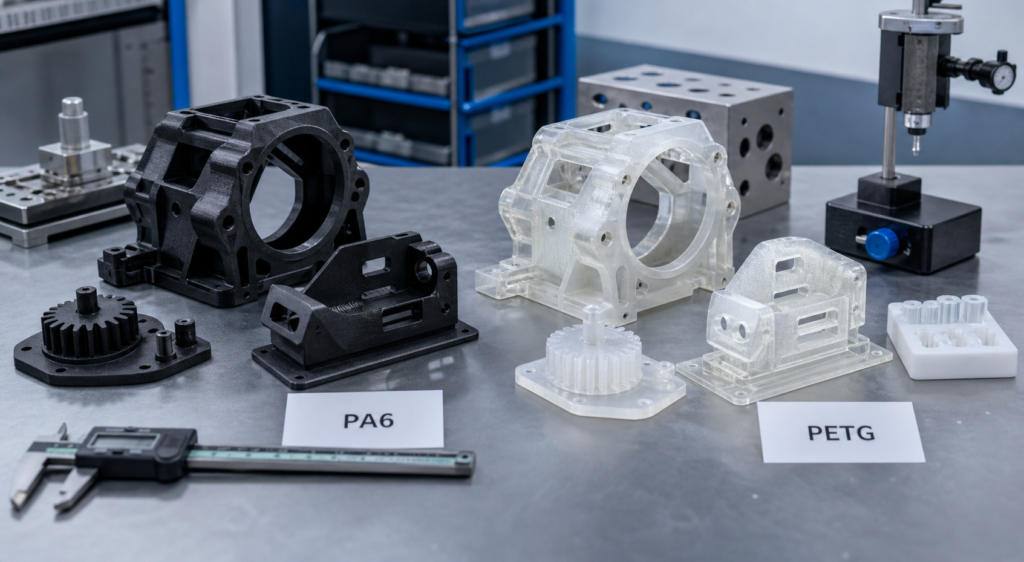 So sánh PA6 và PETG đối với các chi tiết in 3D có chức năng trên một trạm làm việc kỹ thuật