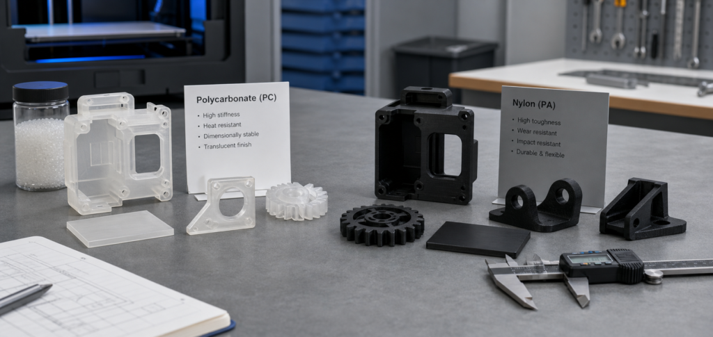 So sánh sợi PC và sợi nylon thông qua các chi tiết in 3D có chức năng và các công cụ đánh giá kỹ thuật